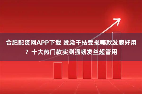 合肥配资网APP下载 烫染干枯受损哪款发膜好用？十大热门款实测强韧发丝超管用